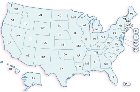 Map of the United States